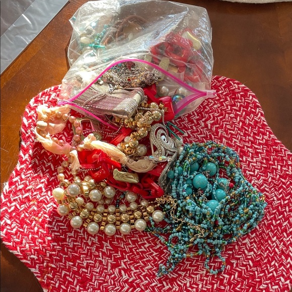 Source Unknown Other - Bagful of Colorful Jewelry Pieces for re-stringing making art